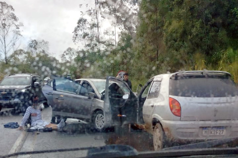 Acidente com morte deixa a BR-262 totalmente interditada em Marechal Floriano