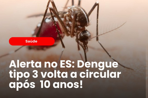 🚨 Alerta no Espírito Santo: Dengue tipo 3 volta a circular após 10 anos! 🚨
